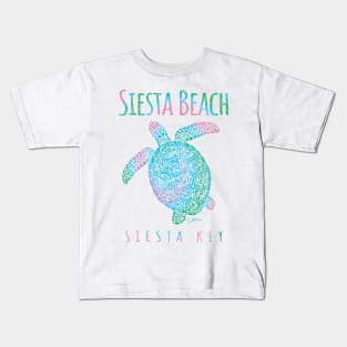 Siesta Beach, Siesta Key, FL - Sea Turtle Kids T-Shirt